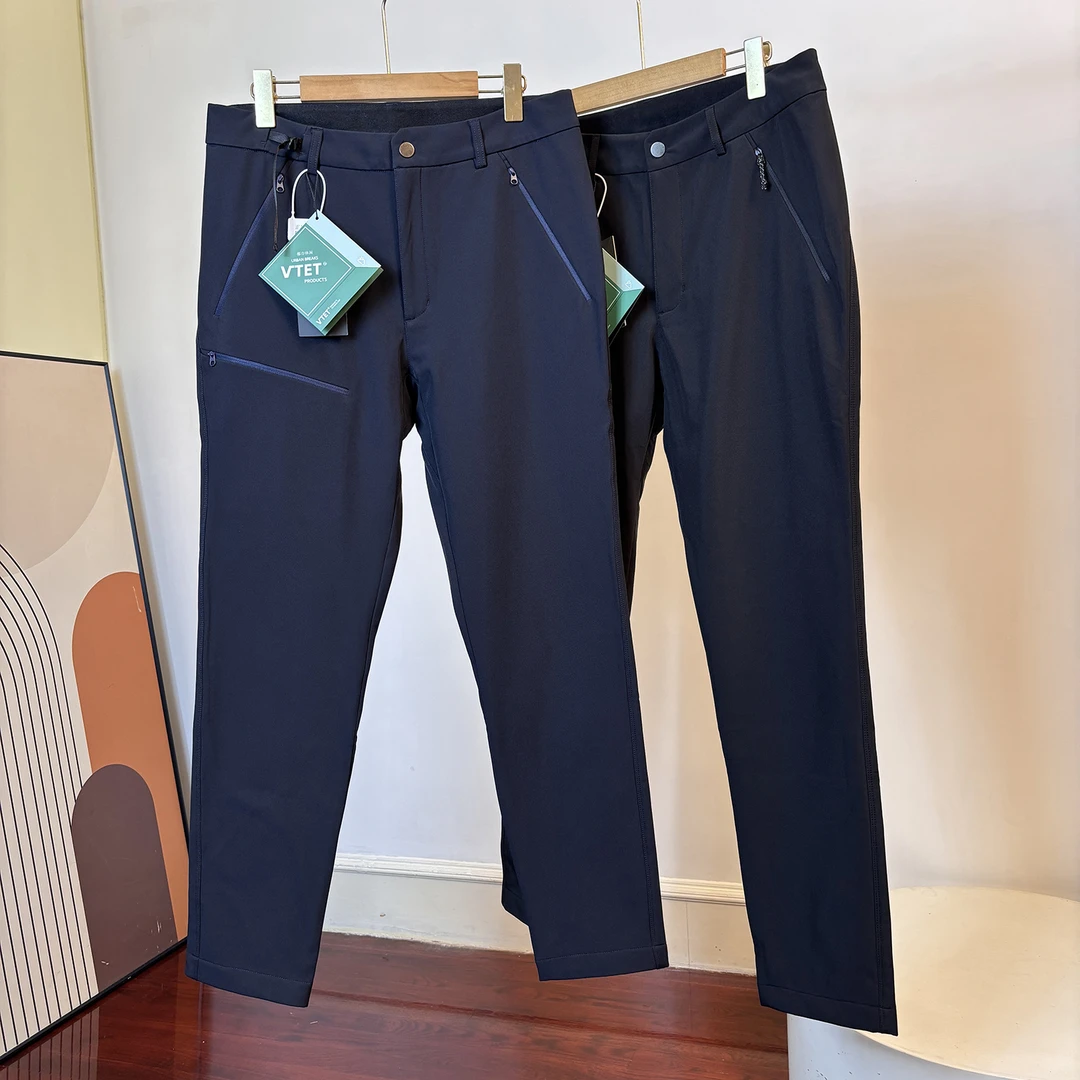 户外大袅 秋冬男士防风防泼水加绒保暖徒步软壳冲锋裤休闲直筒裤