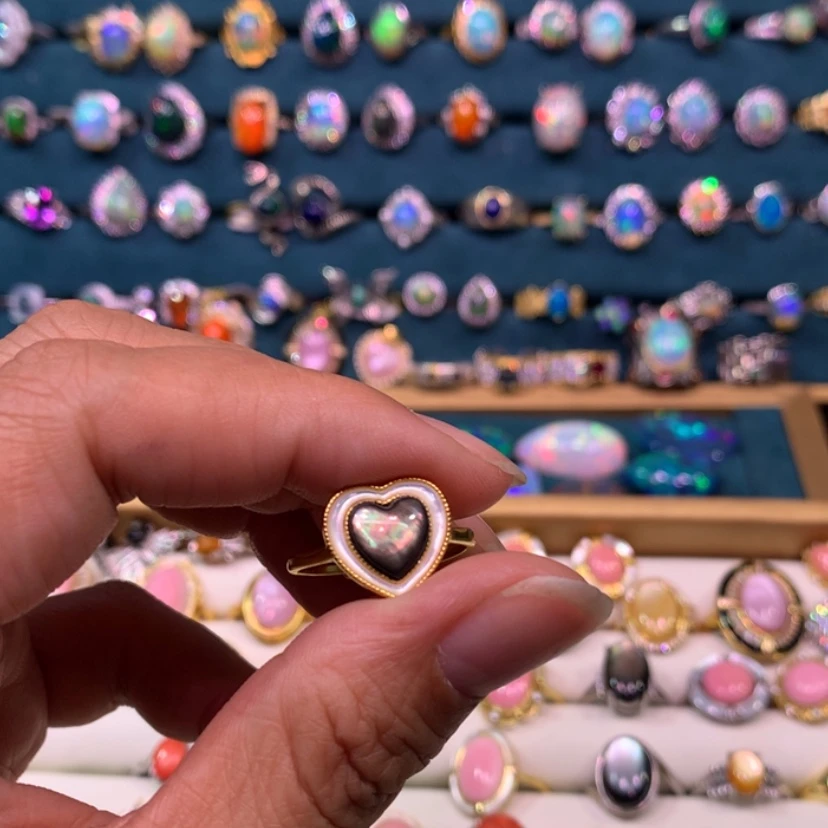 【闪购商品】欧泊戒指款式银S925镶嵌宇***星