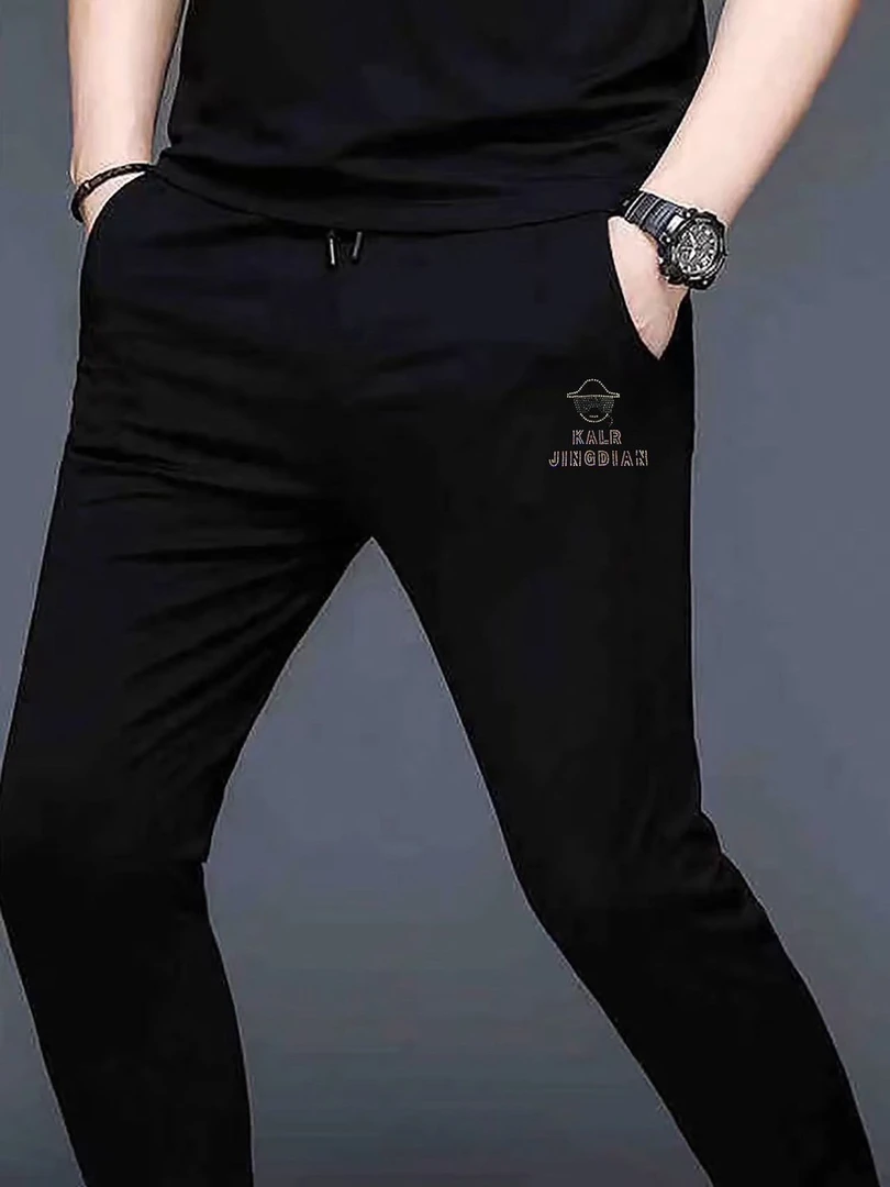 高弹力长裤潮休闲裤高弹修身长裤春夏薄款修身弹力男士直筒裤