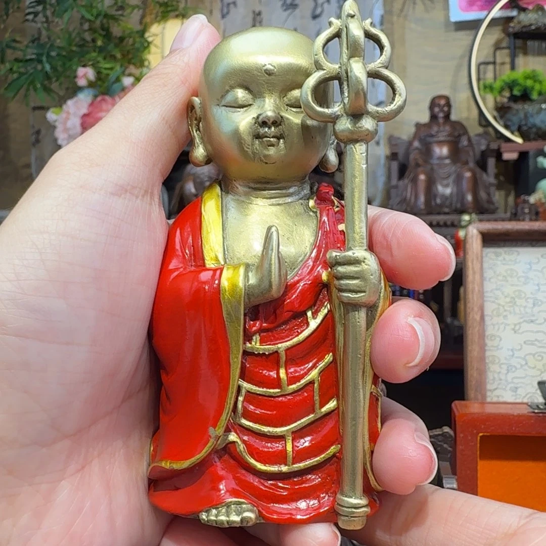 黄铜地藏王摆件 10公分