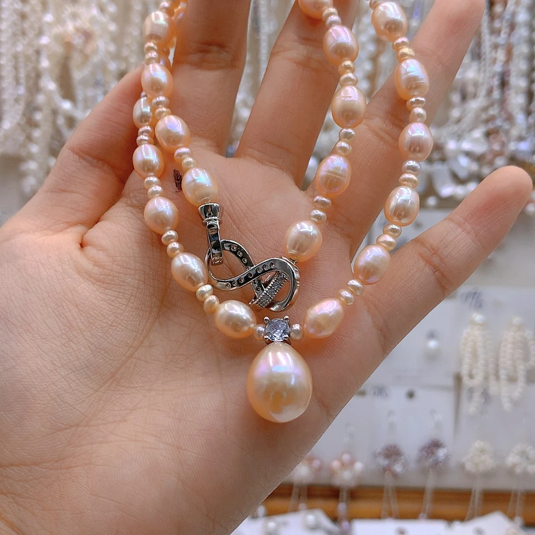 银S925镶嵌淡水珍珠发饰L****ñ