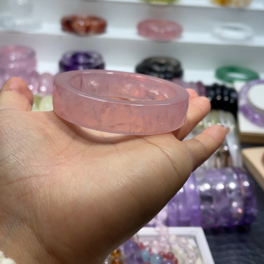 水晶手镯50.6圈口4号未镶嵌