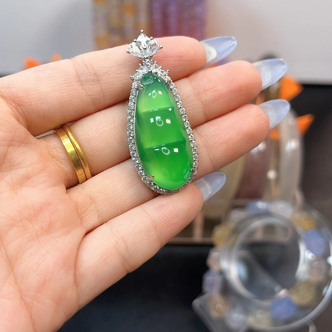 玛瑙/玉髓银S925镶嵌颈饰