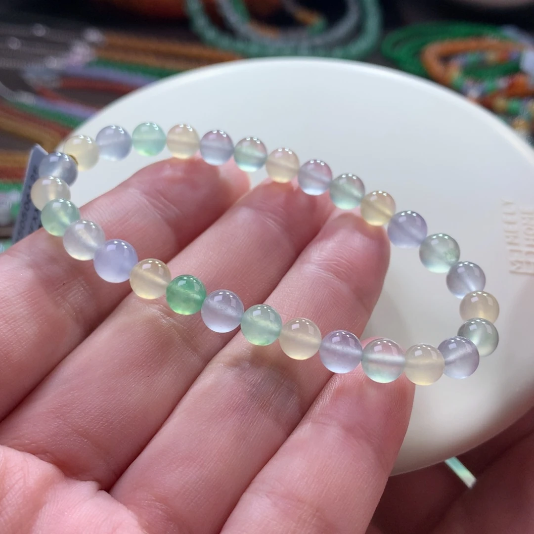 未镶嵌手链翡翠翡翠玻璃钢马卡龙卡6-6.20+