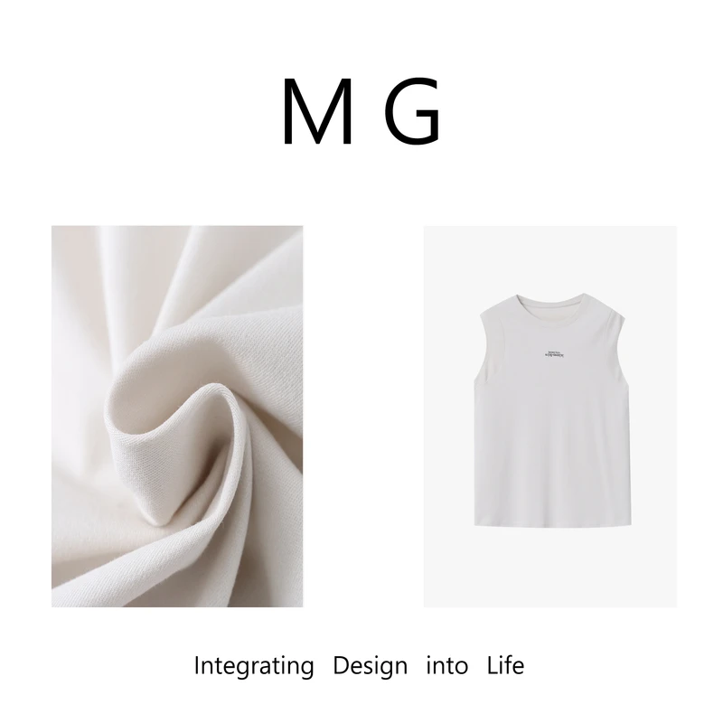 毛毛：《男友风背心》定制经典BF男友风字母宽松背心女YJ-23378