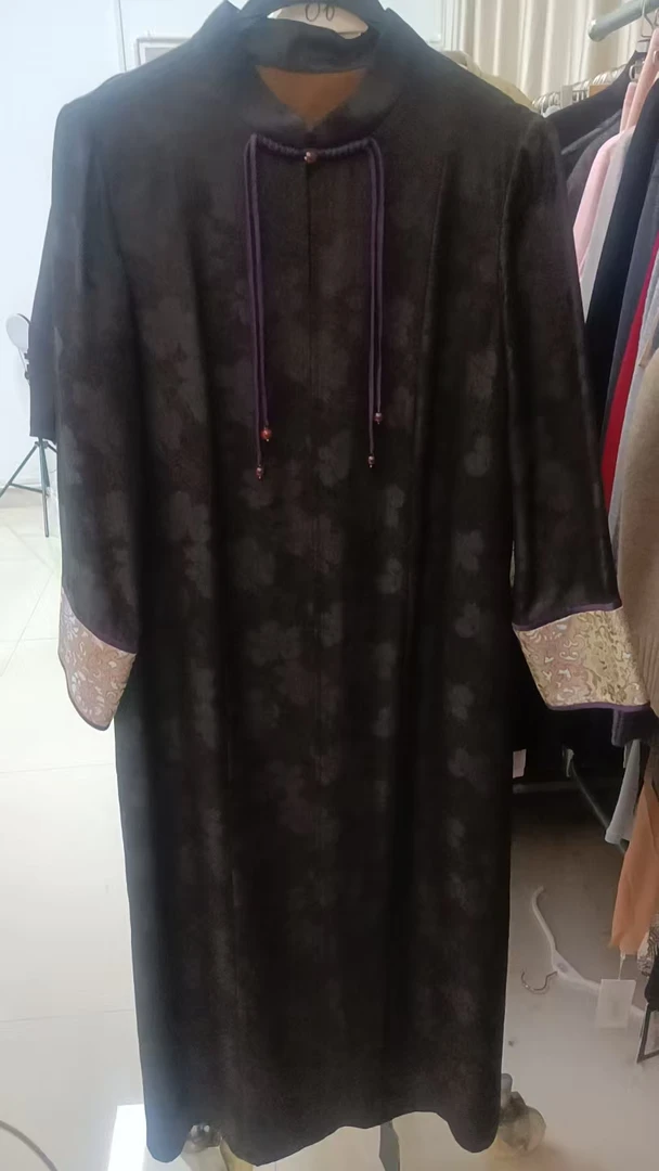 陌妆香云纱连衣裙孤品F3142