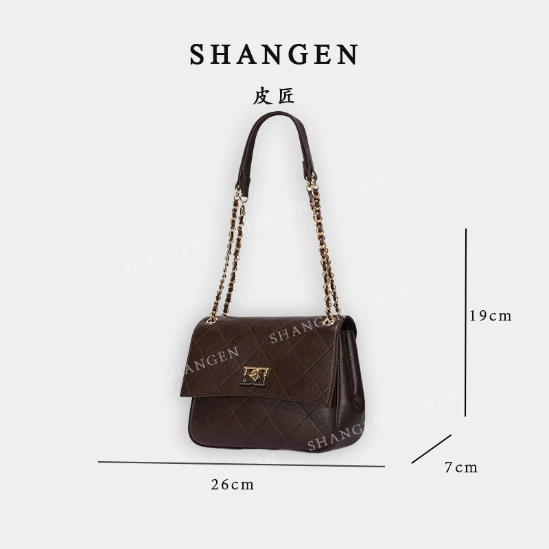 【尚恩CC】GQ-8788-咖啡-轻奢时尚女士新款单肩斜挎包