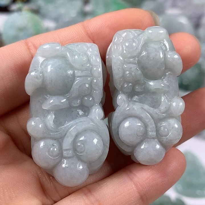 颈饰未镶嵌翡翠貔貅一对福利