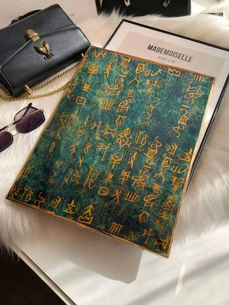 乔其纱【绿金甲骨文】135/135防晒大纱巾