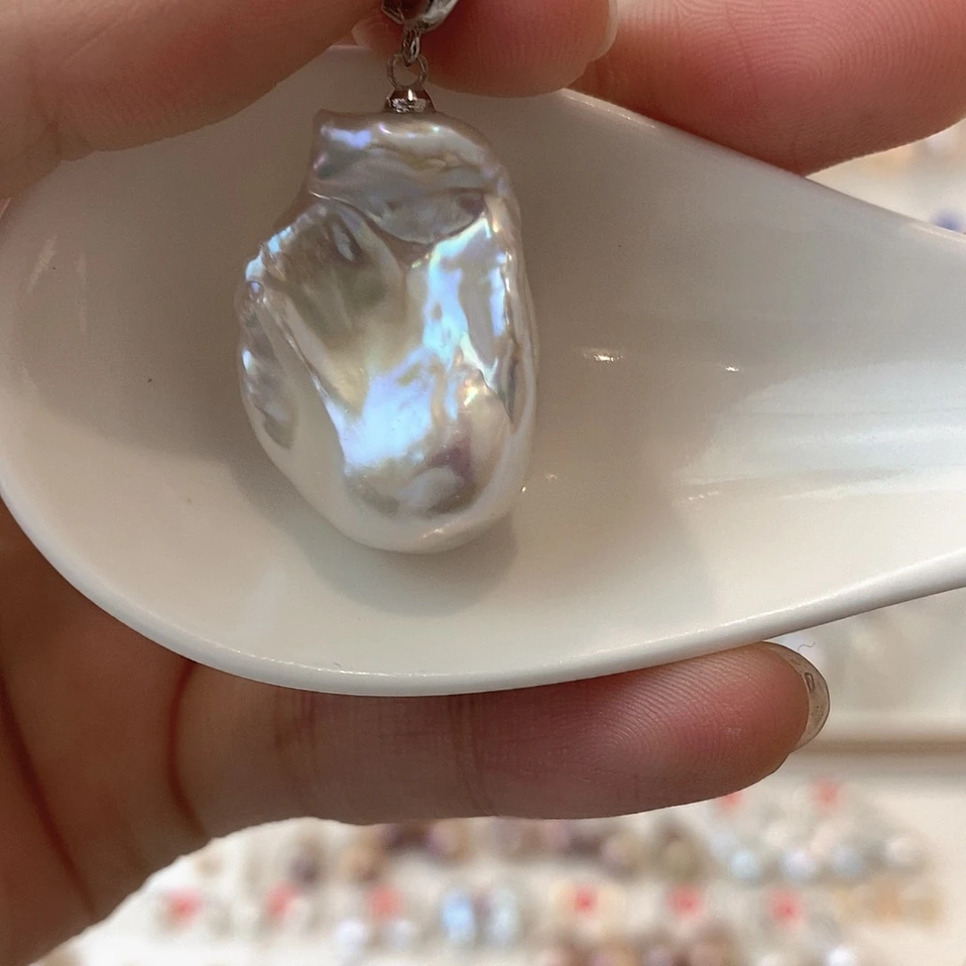 淡水珍珠颈饰银S925镶嵌