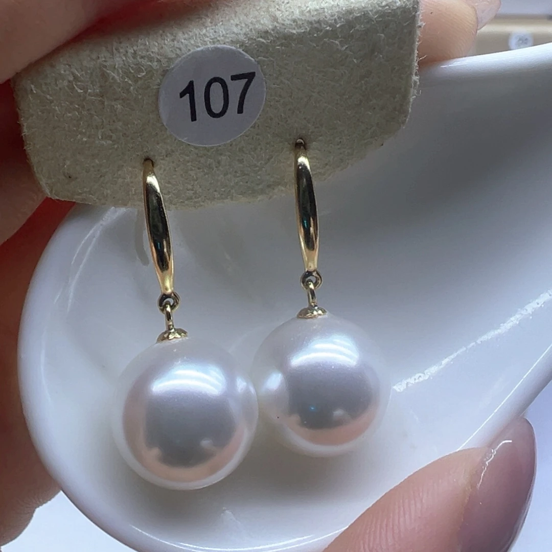 银S925镶嵌淡水珍珠耳饰