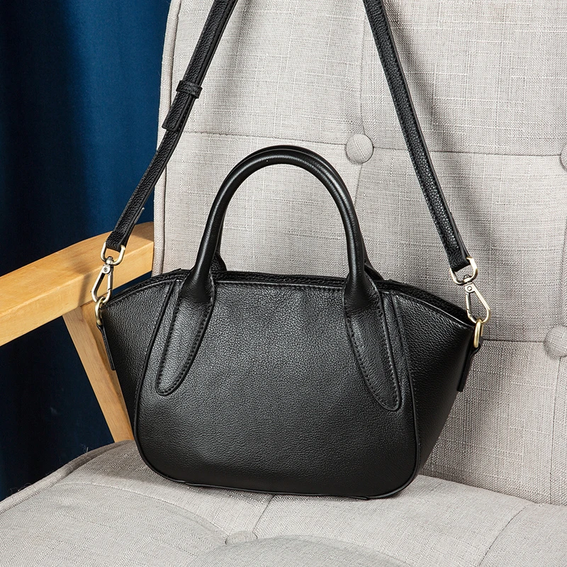 纯牛皮大容量斜挎手提包女百搭2025秋冬新款真皮托特包放雨伞水杯