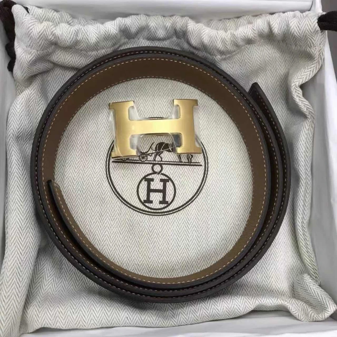 全新未使用 Hermes/爱马仕 积分-288/汤/P205438053/H扣 皮带腰带