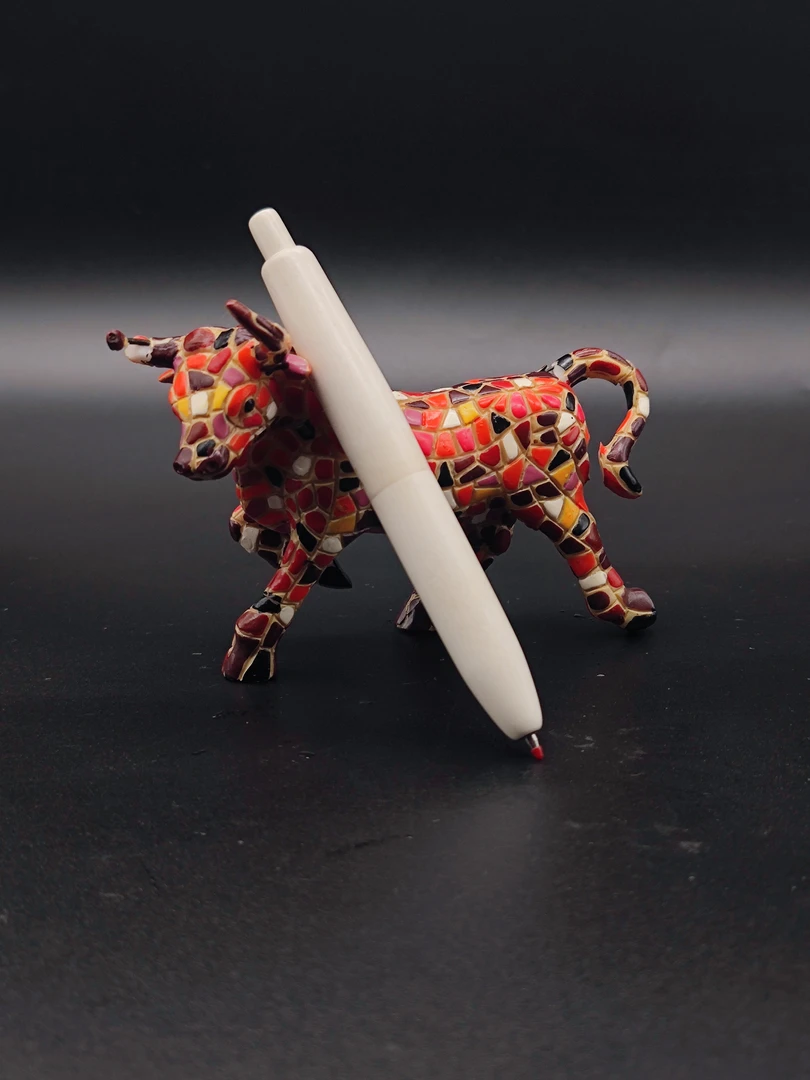 【自在斫磨】《大复mini》鹿角笔杆中性笔按压出芯手工制作