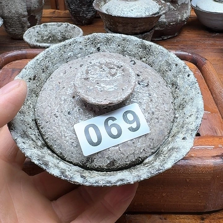 纯手工制作粗陶茶具