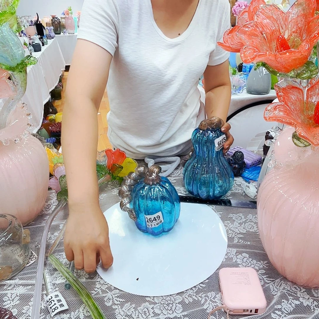 2649 琉璃花瓶摆件