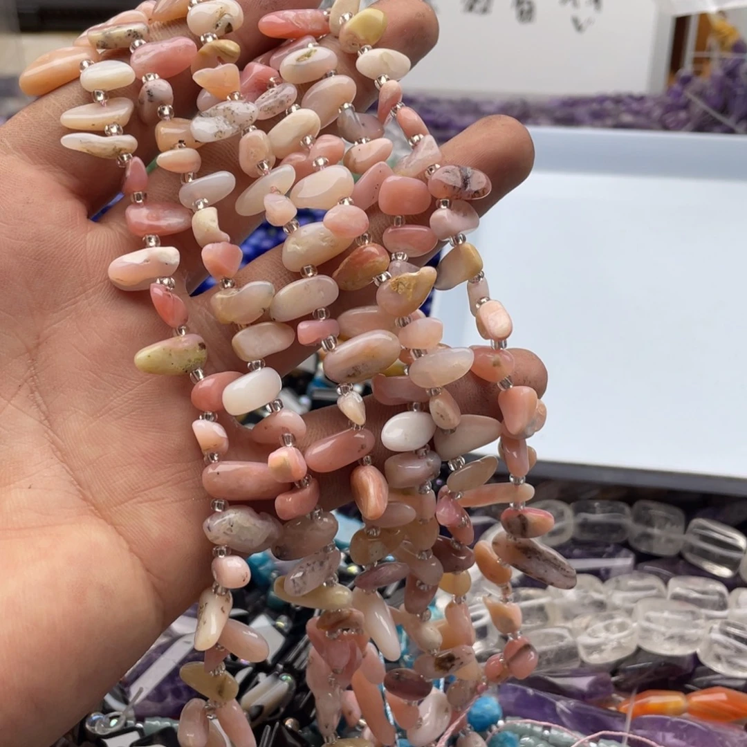 玛瑙/玉髓合金珠宝半成品一条装粉澳宝卡子