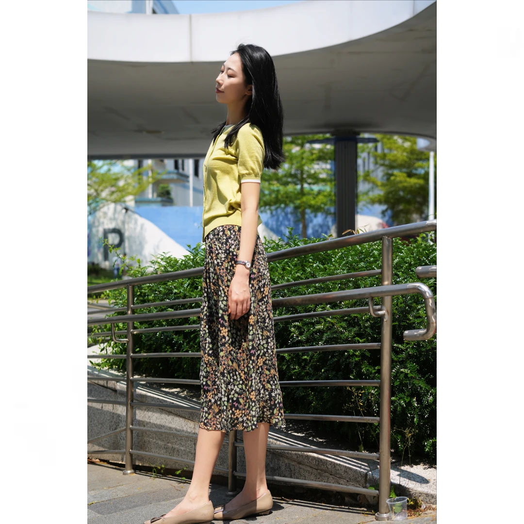 YINER音儿2025夏季新款时尚气质小众法式优雅半身裙8C65250026