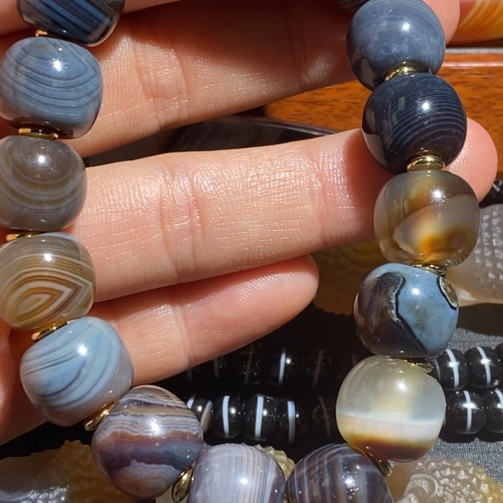 健***猫玛瑙/玉髓未镶嵌项链