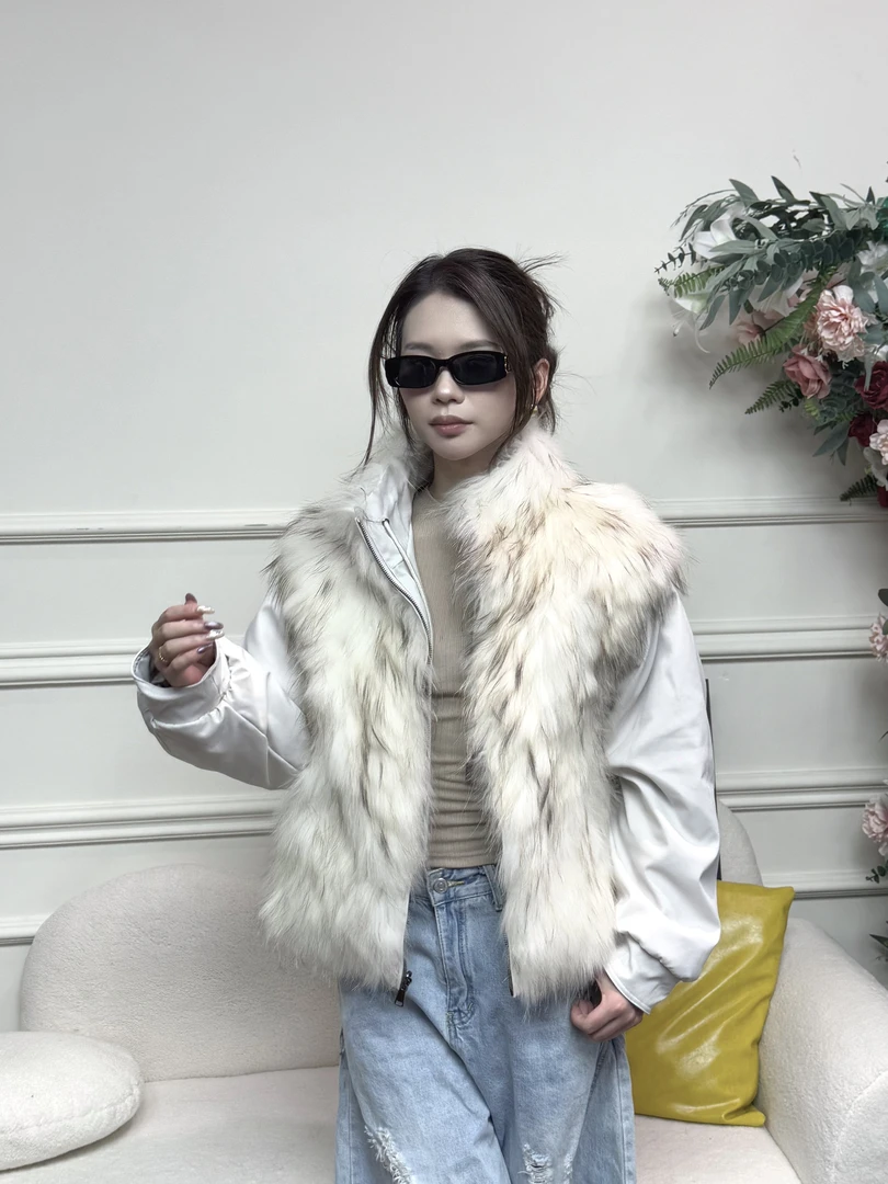 HAN YEON休闲两面穿派克外套女冬季新品2025
