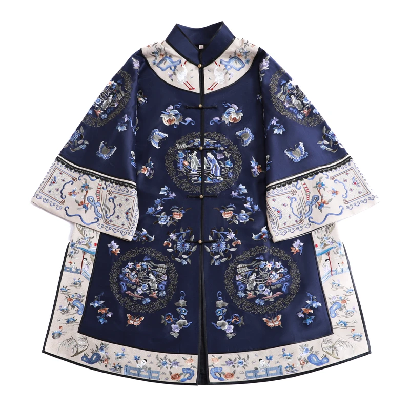 「云海尘清」乐锦坊「国风好物」复古国风手工原创设计刺绣汉服上衣