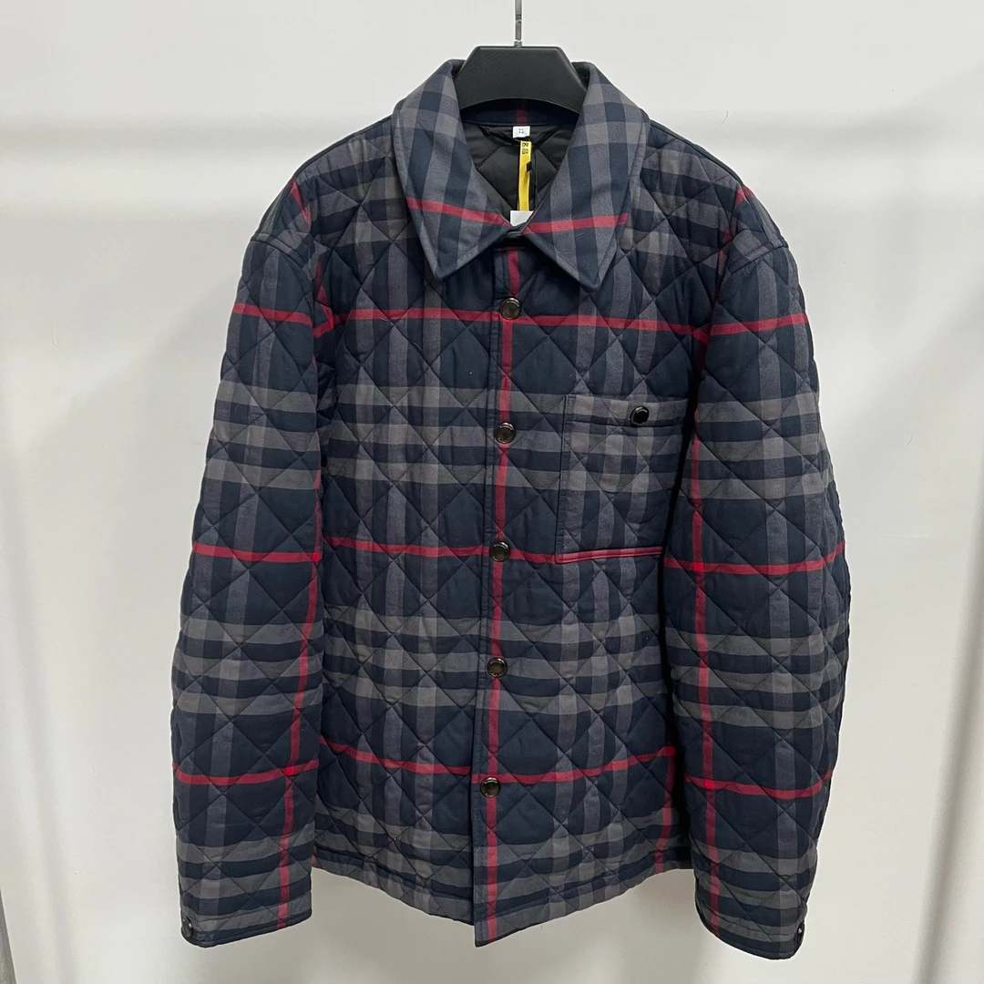 未使用 BURBERRY/博柏利 格纹棉服/XL码/259241