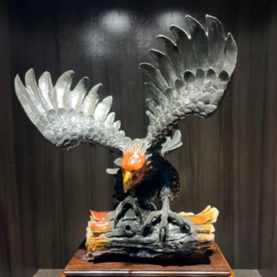 寿山摆件天然原石色彩斑斓鸿运当头大展宏图玄关摆件