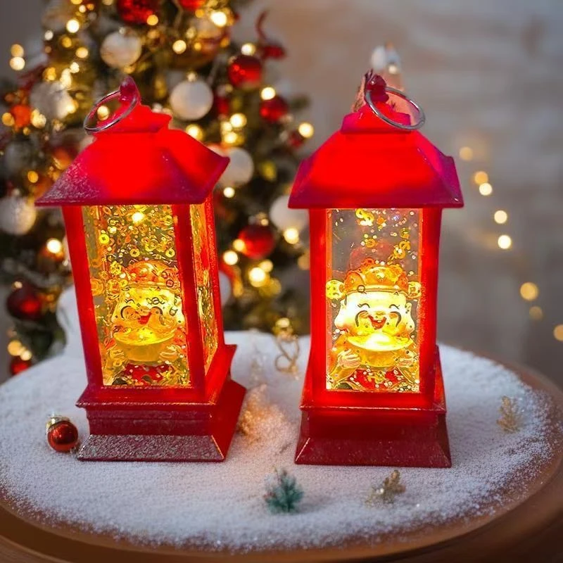 新年财神复古摆件凉亭小夜灯会发光创意氛围灯送家人长辈礼物