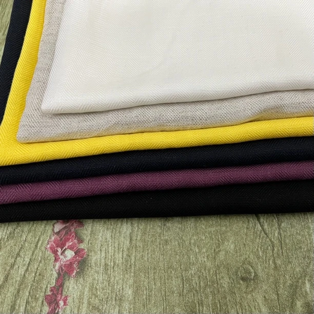 砂洗人字纹亚麻面料，无质量问题不退换