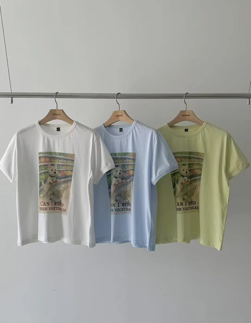 韩国东大门正品ou 新款可爱小狗短袖（no退no换）