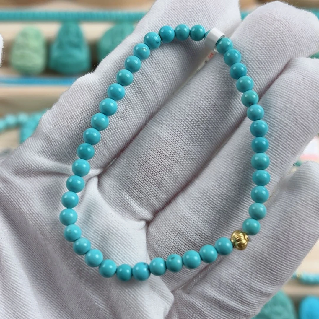 未镶嵌绿松石尺寸4.3mm