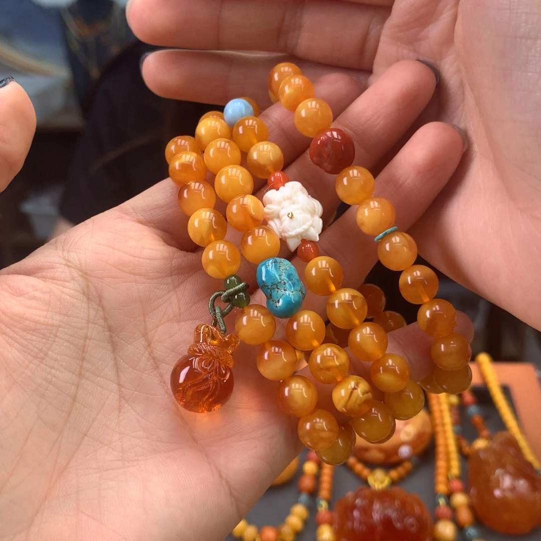未镶嵌蜜蜡手串天然