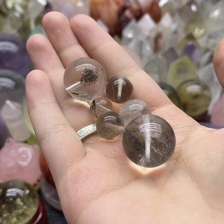 珠宝半成品未镶嵌水晶67幽灵单株