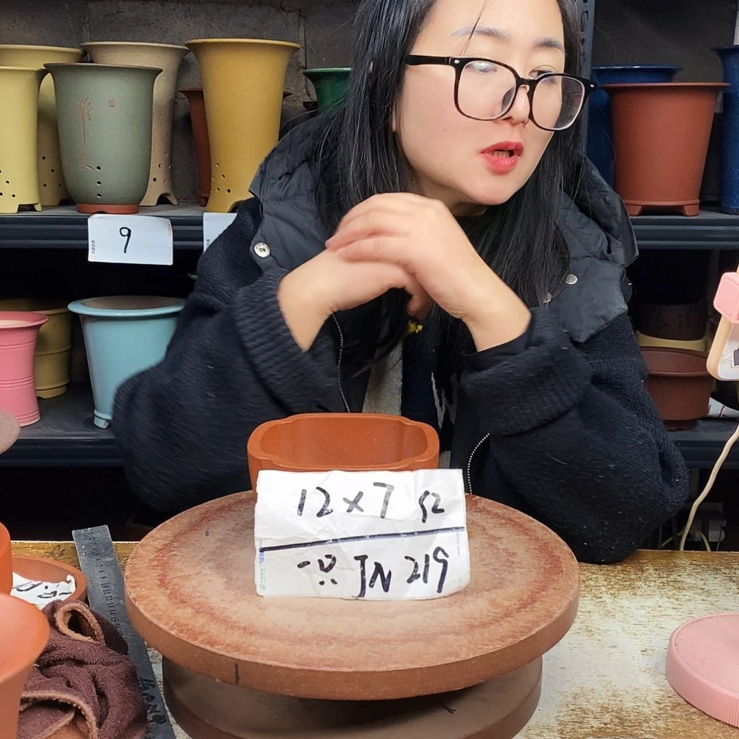 紫砂一只花盆货号JN219