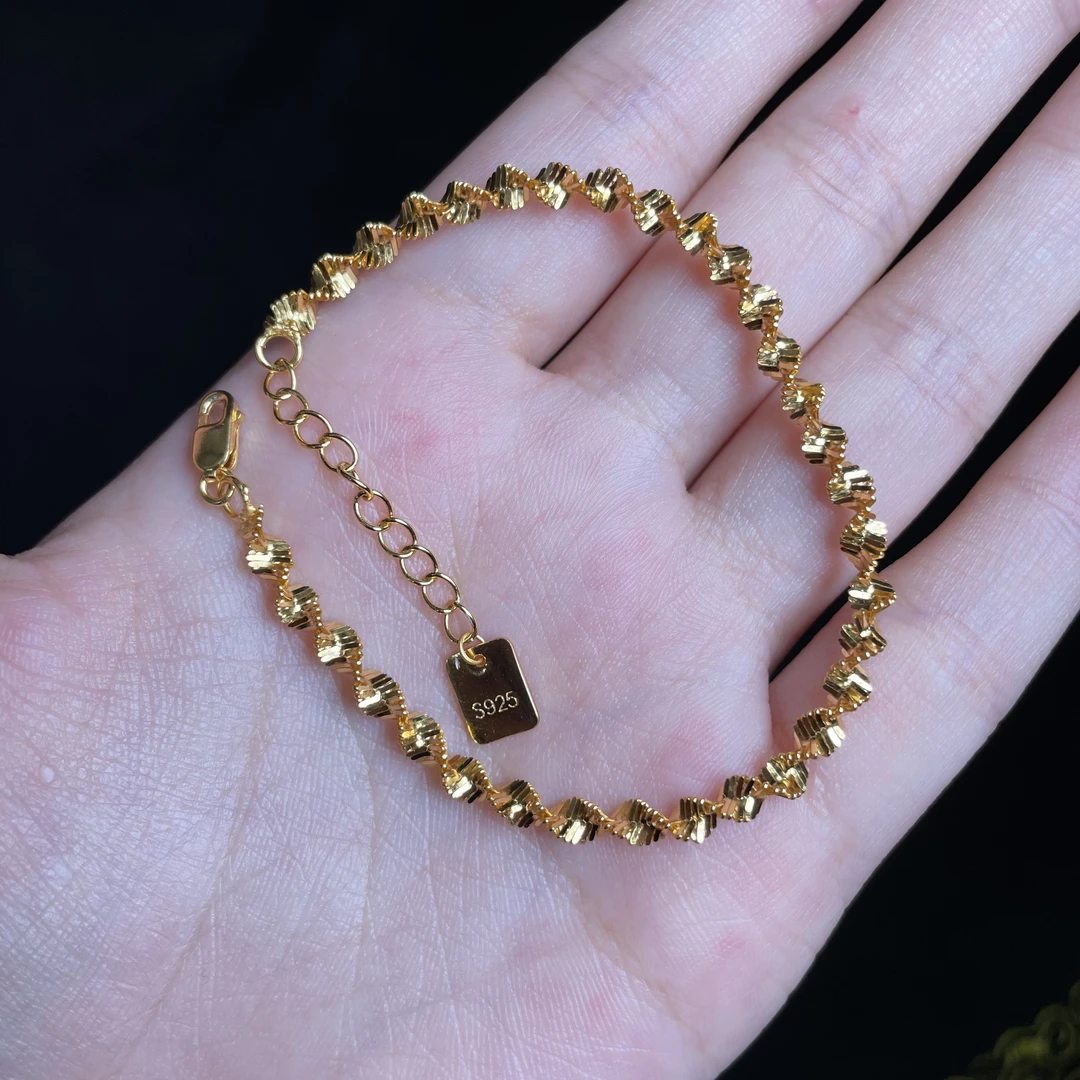 925银银制品 L925银银制品 【玉氏珠宝】925银盘缠手链 CAN415001