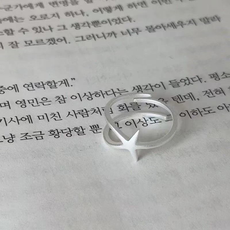 柯柒 铜合金戒指 海星戒指女轻奢设计小众ins风可调节开口戒手饰