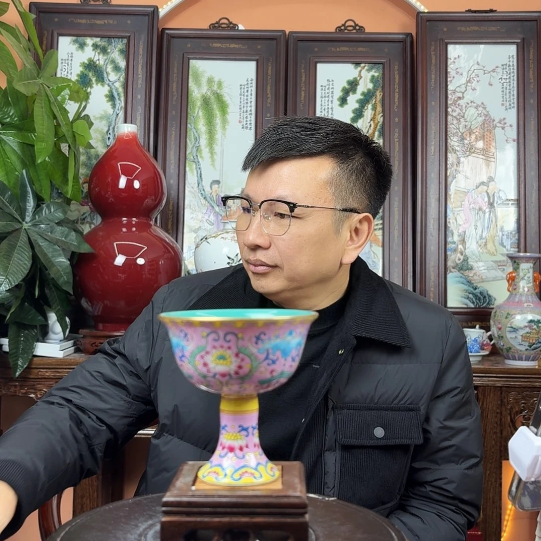 摆件陶景德镇陶瓷手工杯子