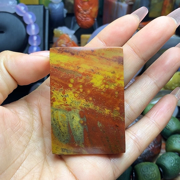 硅化玉未镶嵌吊坠(不含链)无事牌