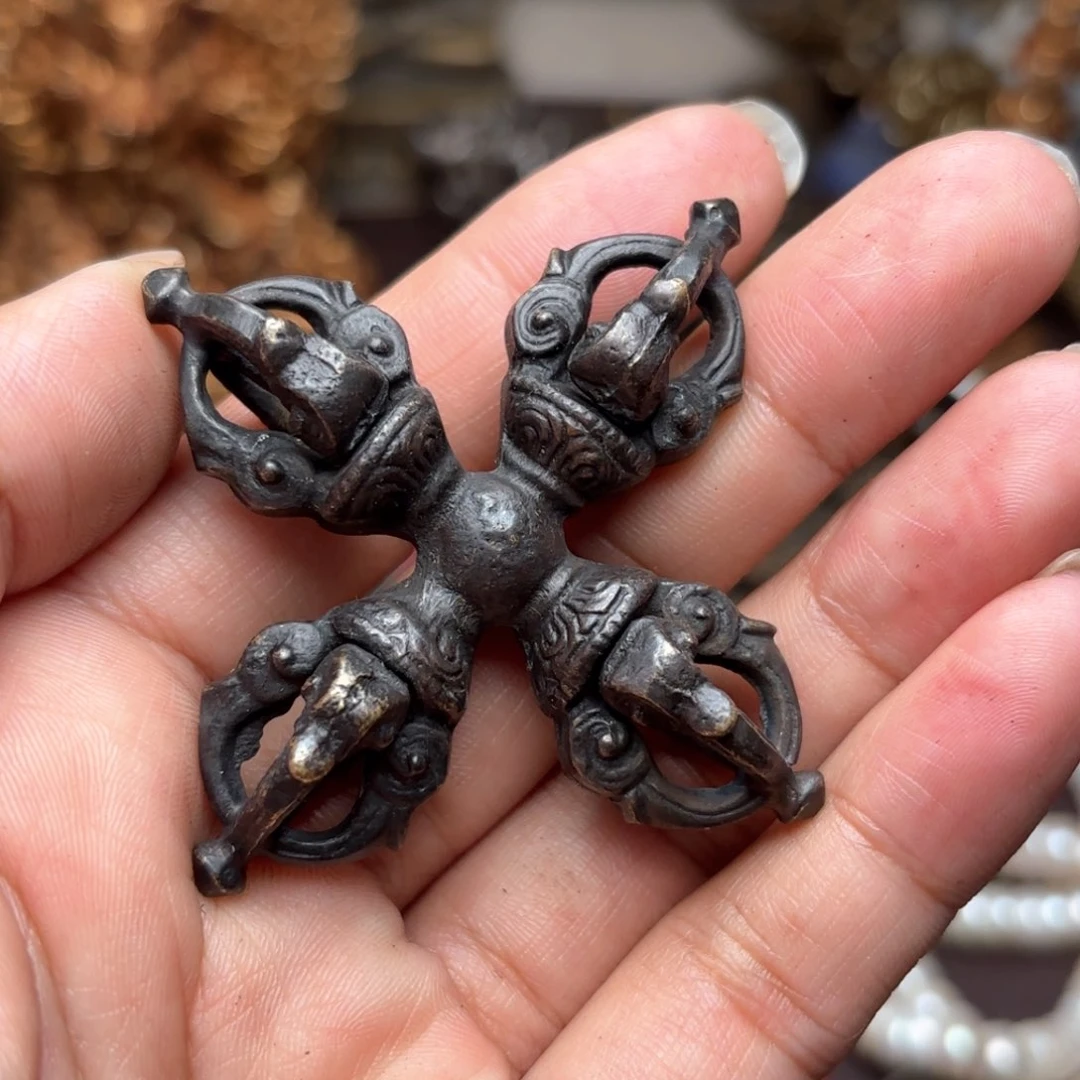 铜星月菩提吊坠项链