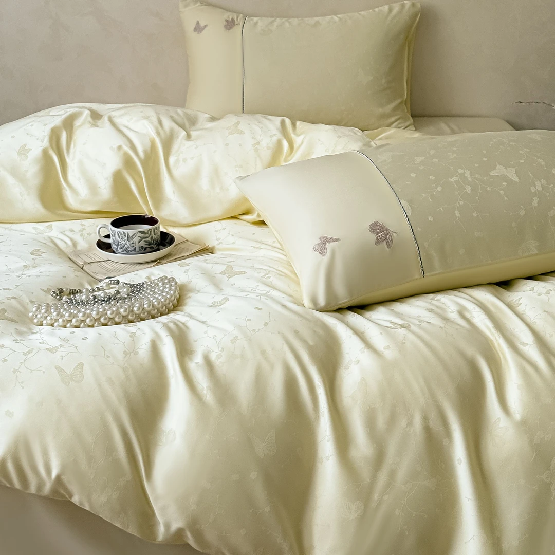 POCKET PIG/布袋猪【梅花蝶舞】天丝棉提花刺绣套件