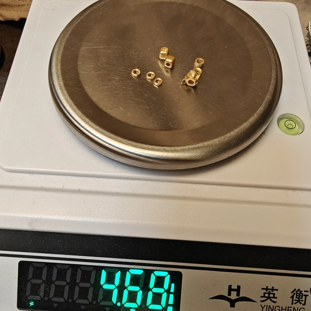 定制经雅黄金足金999黄金配件4.68
