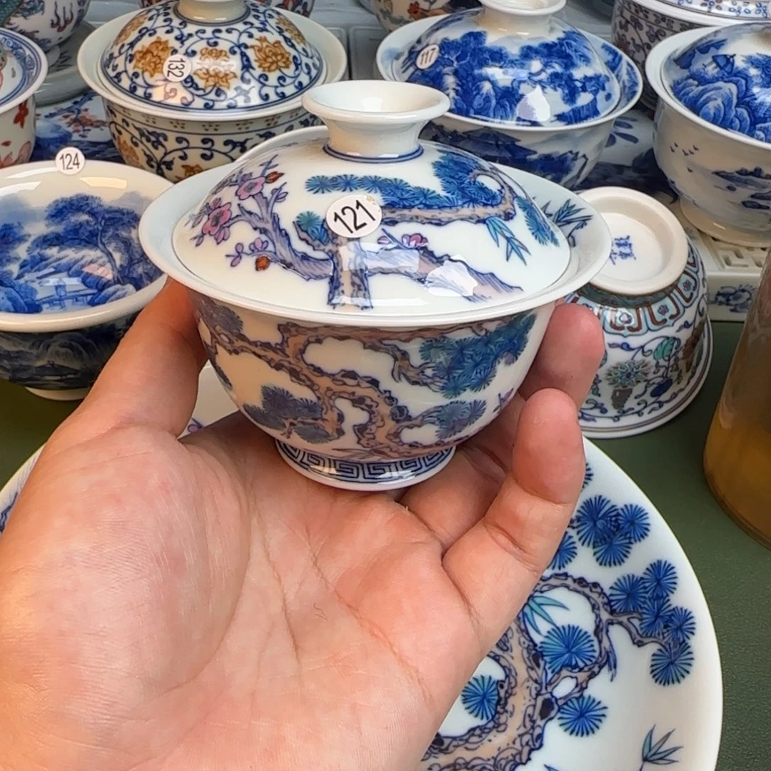 彦祖纯手工手绘茶具121