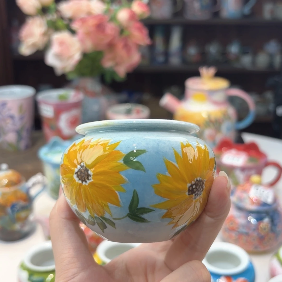 景德镇手绘高温釉下彩陶瓷茶具
