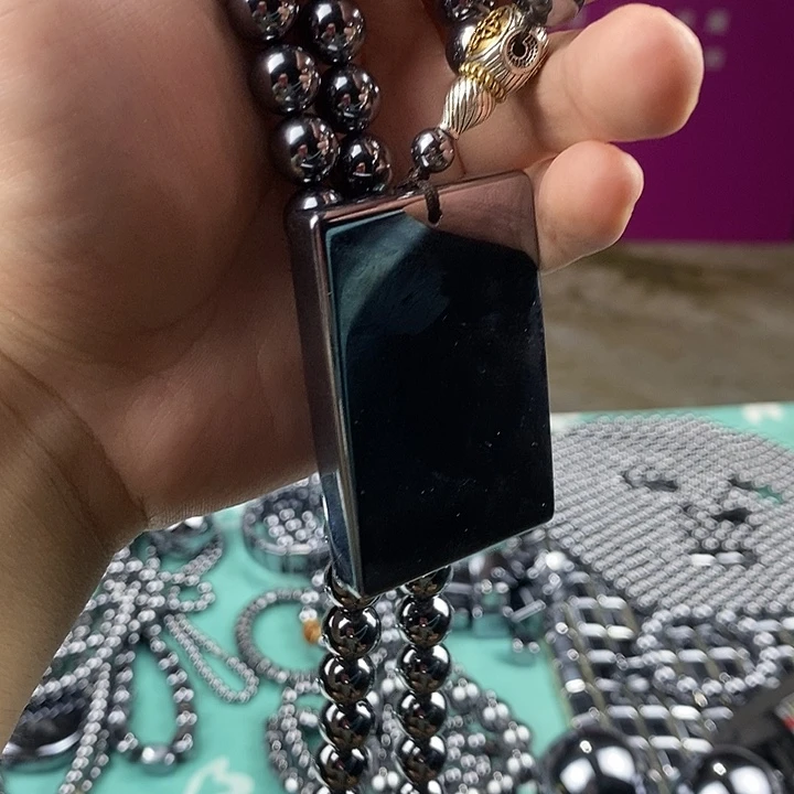 12mm方形无事牌 正品太赫兹石