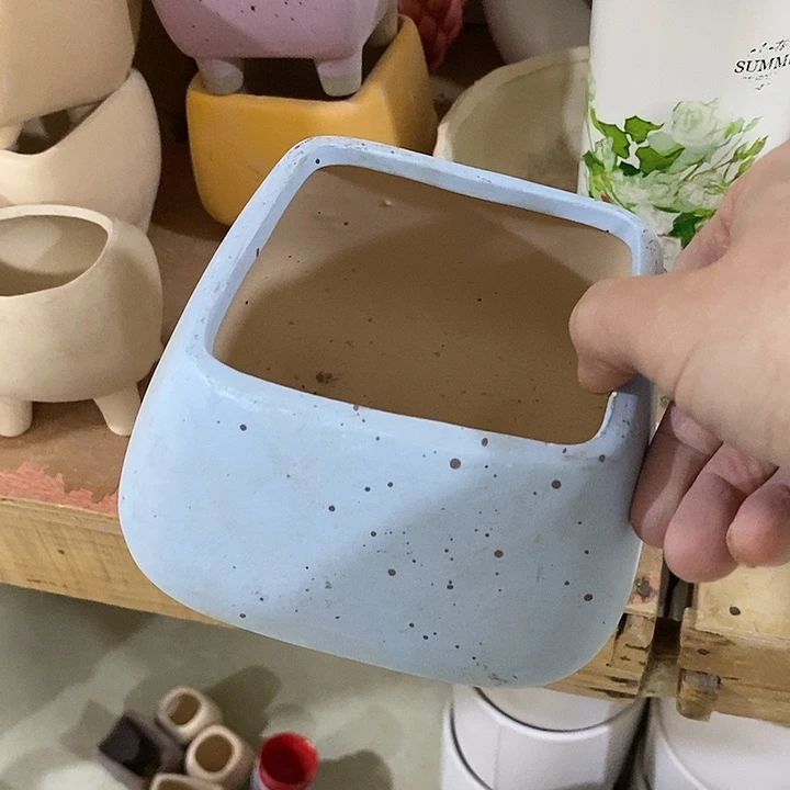 陶摆件陶盆有孔 瑕疵介意勿拍