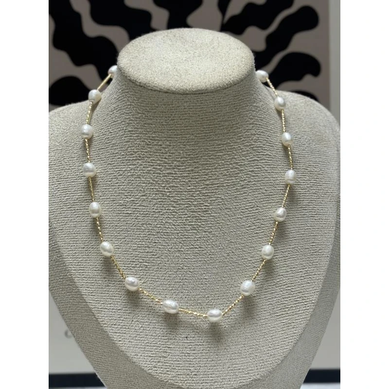 767天然珍珠满天星项链