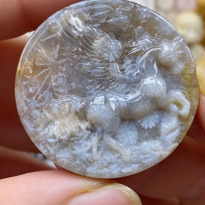 颈饰未镶嵌硅化珊瑚（珊瑚玉）有瑕 小