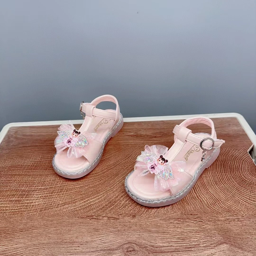 女童凉鞋夏季新款卡通露趾沙滩凉鞋8802