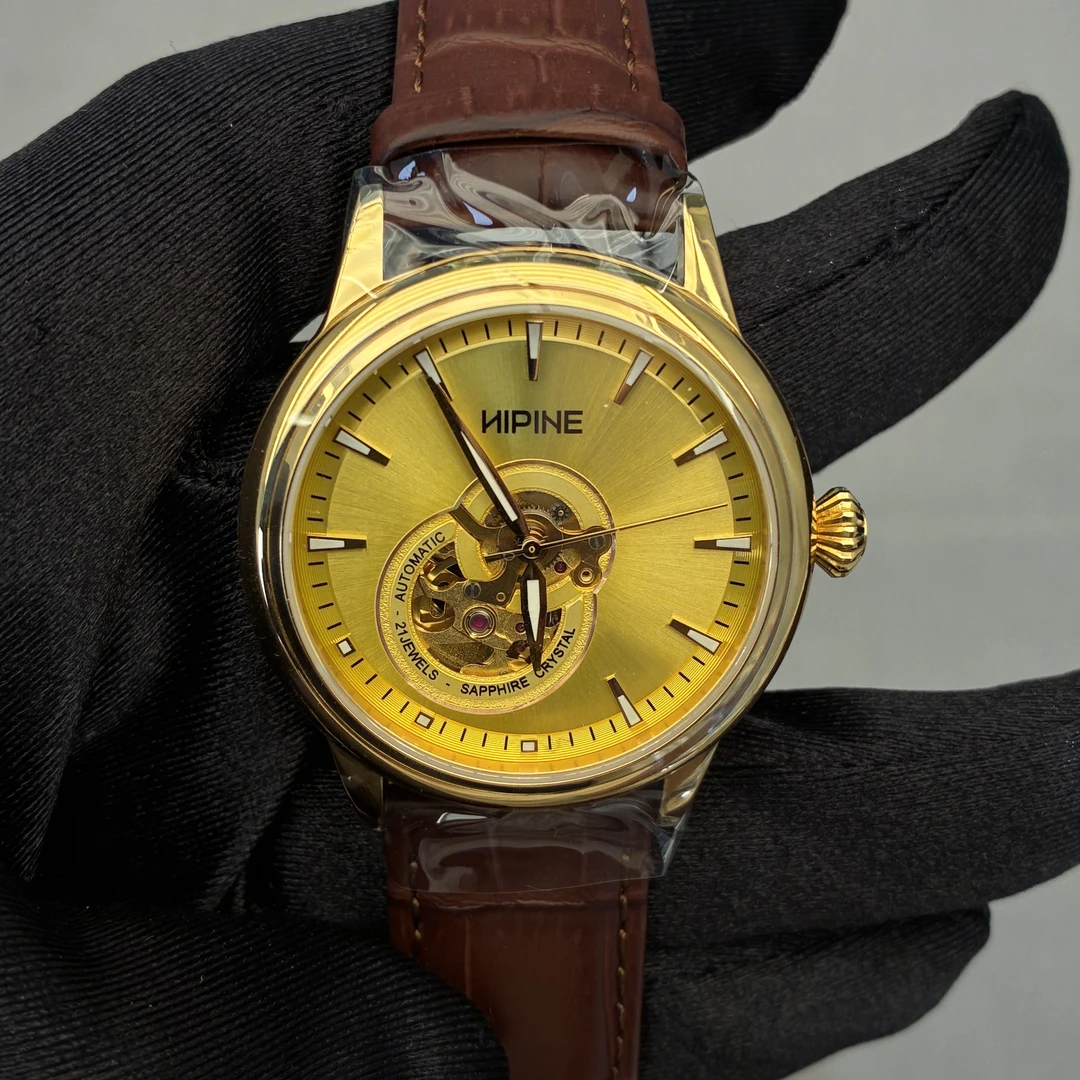 西普/尼男士机械腕表足金黄金手表HG0070G69515