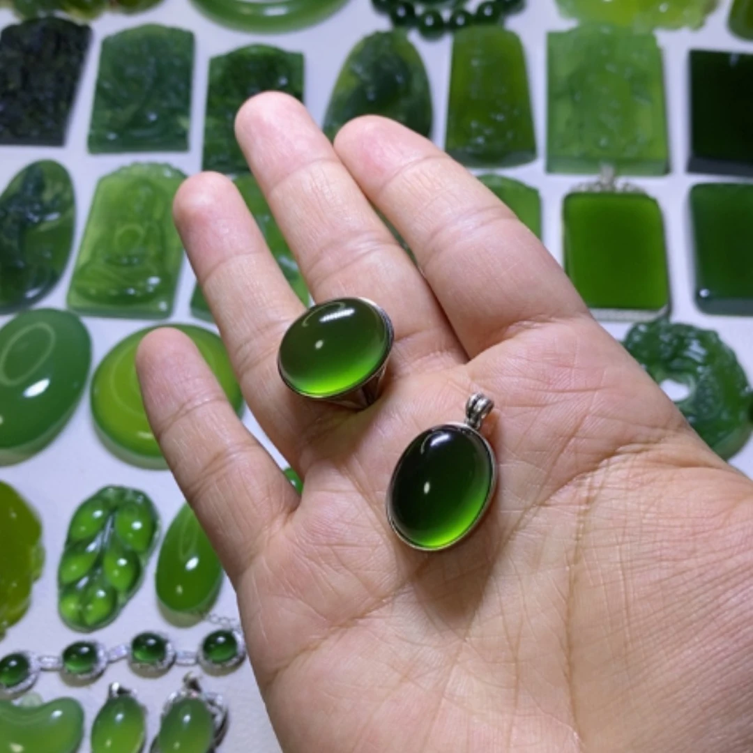 【闪购商品】蛇纹石玉颈饰银S925镶嵌一****0